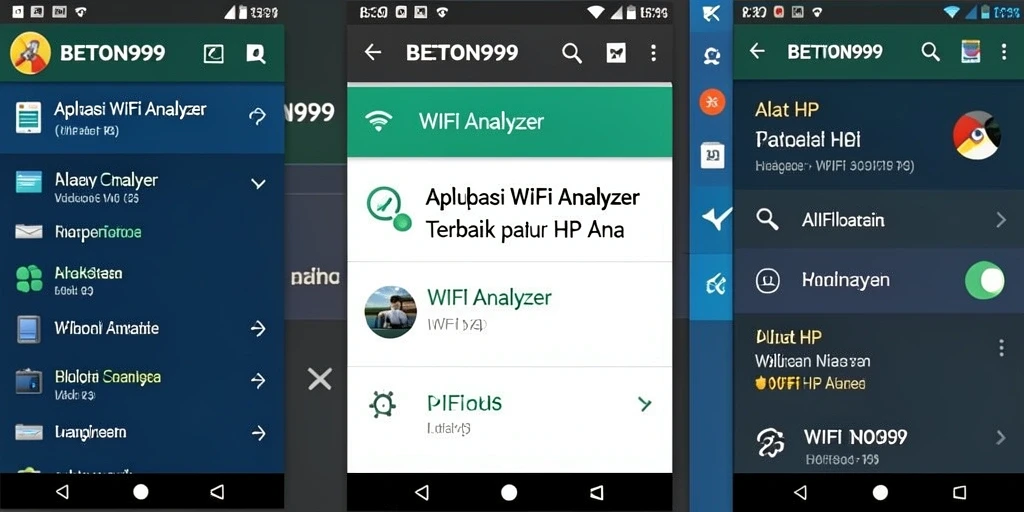 Antarmuka BETON999 menampilkan analisis lengkap jaringan WiFi.