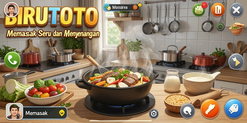 Antarmuka BIRUTOTO yang menarik dan fungsional dalam game Memasak.