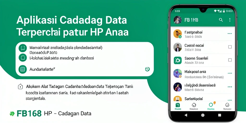 Tampilan antarmuka FB168 yang intuitif untuk cadangan data.