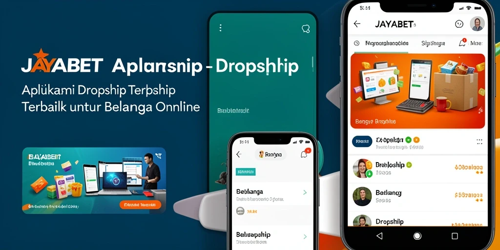 Antarmuka JAYABET dengan fungsi utama untuk berbelanja Dropship.