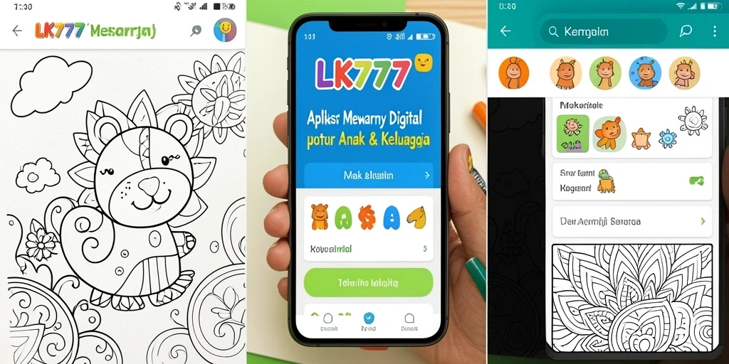 Antarmuka LK777 yang menarik untuk mewarnai digital.