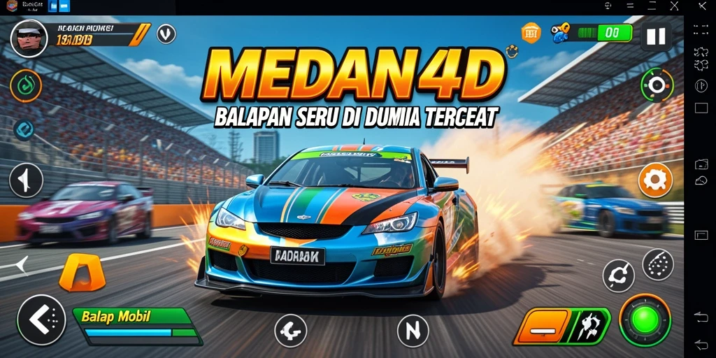 Screenshot antarmuka Balap Mobil MEDAN4D yang menampilkan aksi seru.