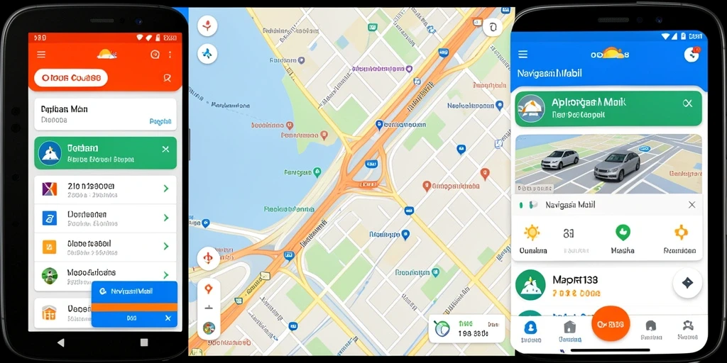 Tampilan antarmuka OBOR138 yang sederhana dan informatif untuk navigasi mobil.