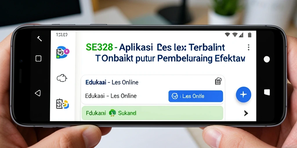 Tampilan intuitif aplikasi SE328 yang mendukung Les Online.