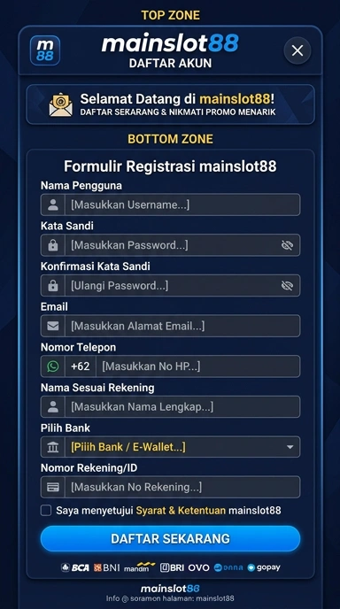 Panduan Membuat Akun Baru mainslot88